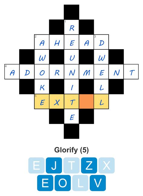 glorify crossword clue